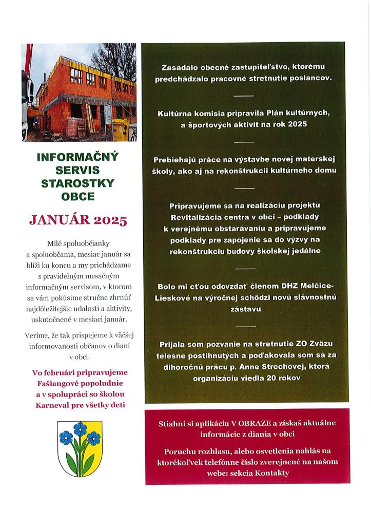 Informačný servis starostka obce